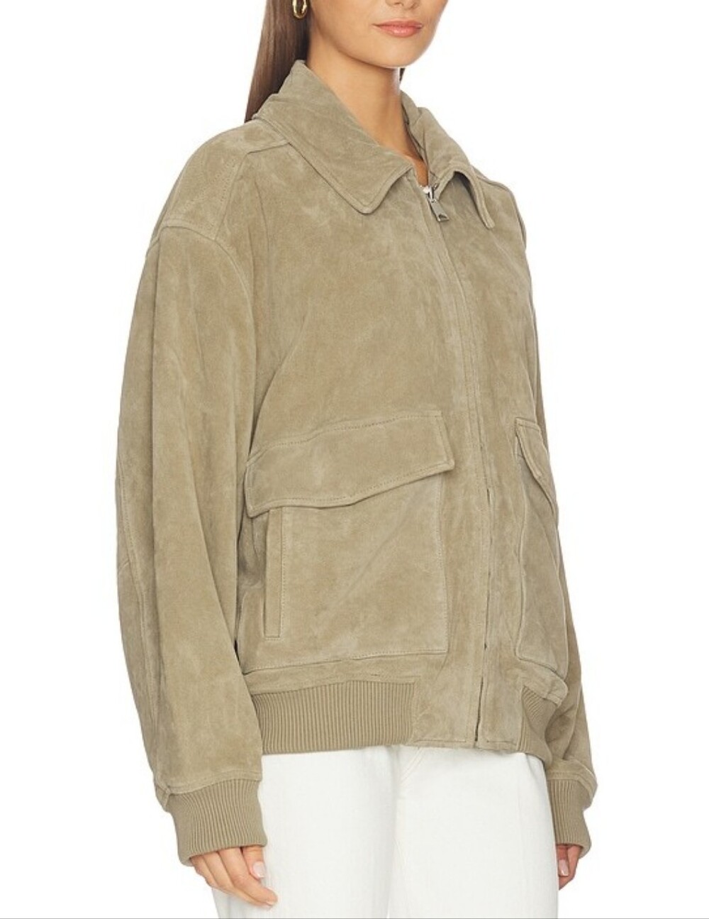 Citizens of Humanity Vivienne Suede Jacket Oversized Bomber Coat Womans XL NWT